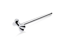 Bone Shaped Silver Straight Nose Stud NSKA-620